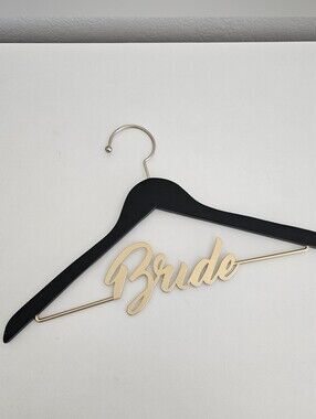 David Tutera Bride Gold Metal Black Wood Dress Hanger Decorative Wedding Bridal